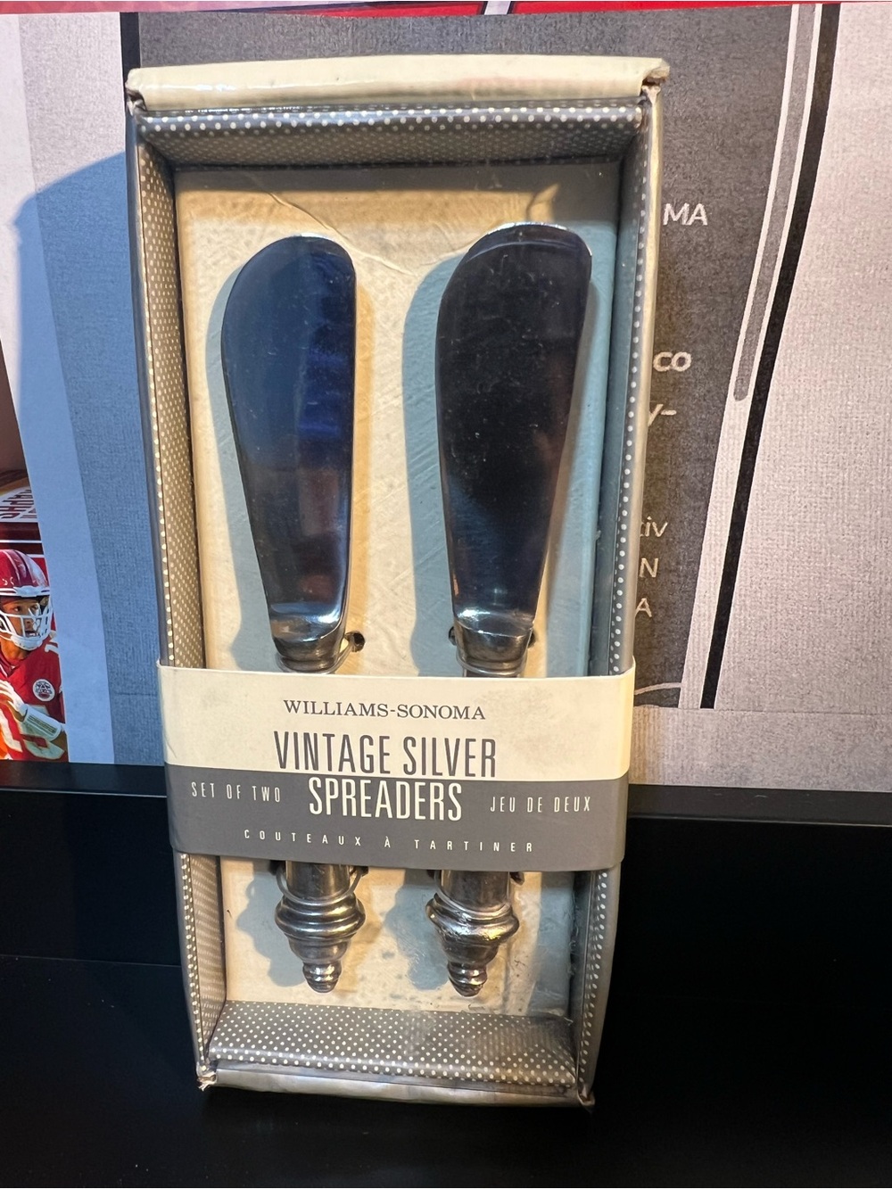 Williams Sonoma Cream and Silver Gift Box Set